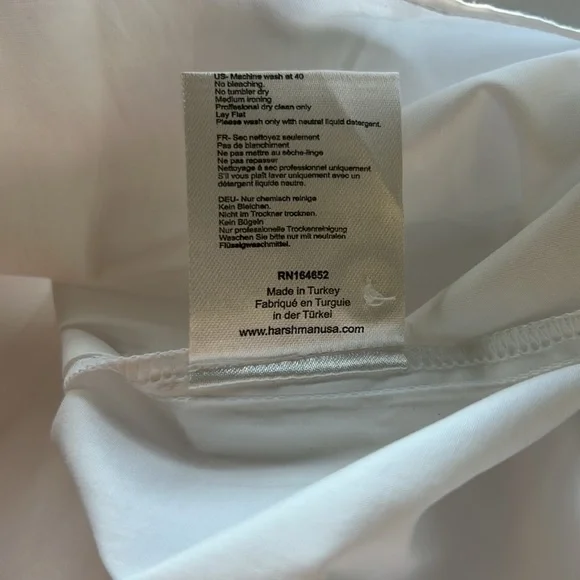 HARSHMAN Lois Popover Shirt Balloon Sleeve Button Down Crisp White 1X NEW - Picture 12 of 15